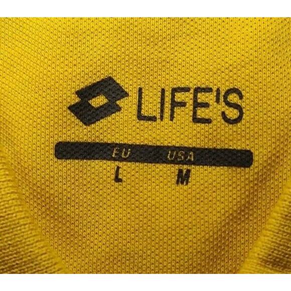 Lotto Men's Polo Lipari Old Gold - Large (US) Medium (EU) - Picture 3 of 5